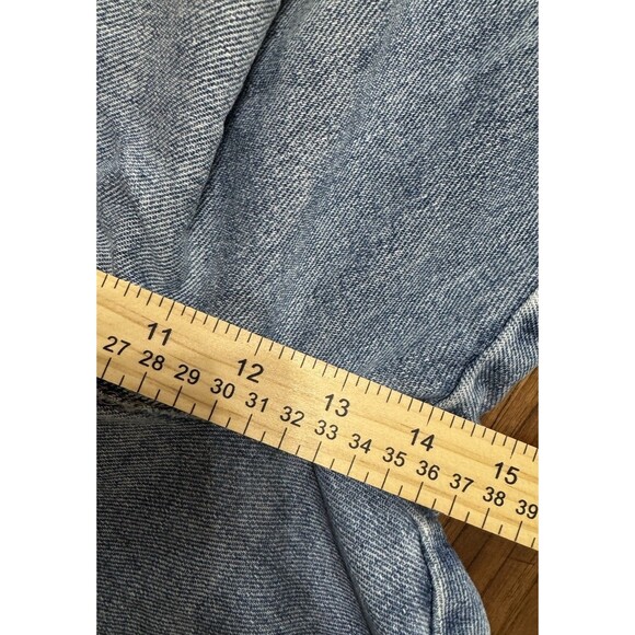 VTG Distressed Wrangler Men 44x32 (42)Denim Jeans Raggedy Ripped Straight Grungy - Picture 7 of 9